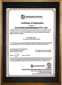 ISO 14001 :2015 Certificate