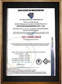 ISO 13585 : 2016 Certificate